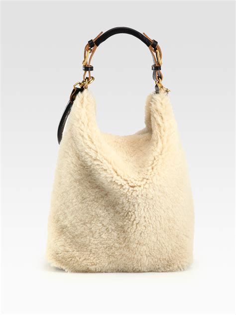 NEW LUXURY SHEARLING HANDBAGS FOR WOMEN 